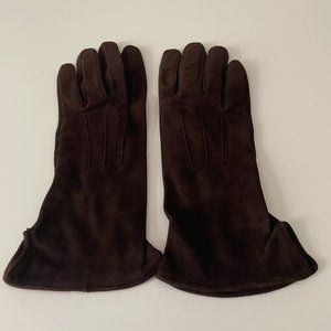 Sermoneta Brown Suede Gloves